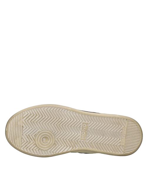 Leather sneakers. MONO WAY | BANGO DONNA NYLONNERO-BIANCO-BEIGE-PLATINO